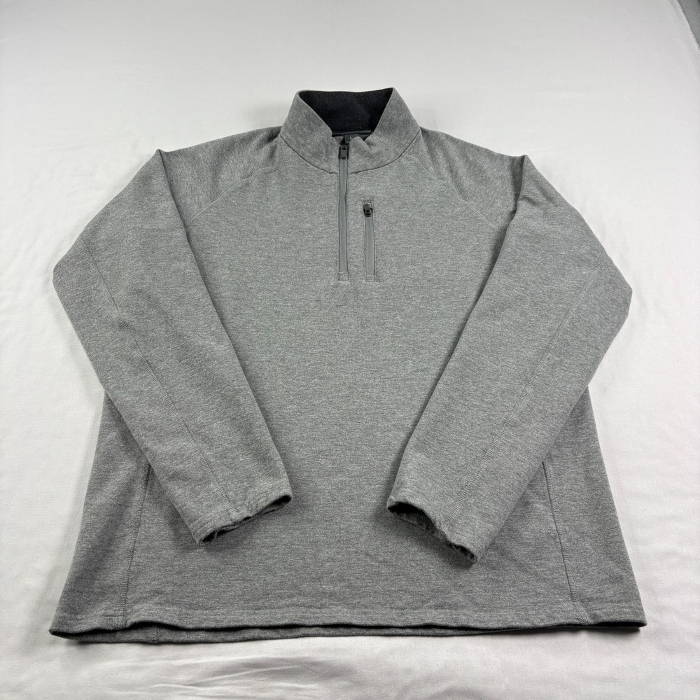 Free Fly Shirt Mens Large Gray 1/4 Zip Pullover‎ Performance Bamboo Stretch